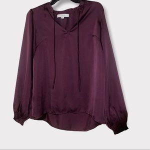 Ann Taylor Loft purple dress shirt